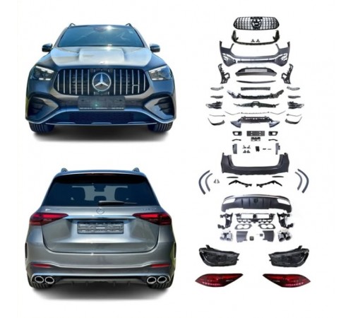 GLE W167 53 AMG perdarymo komplektas su žibintais į facelift 2024+